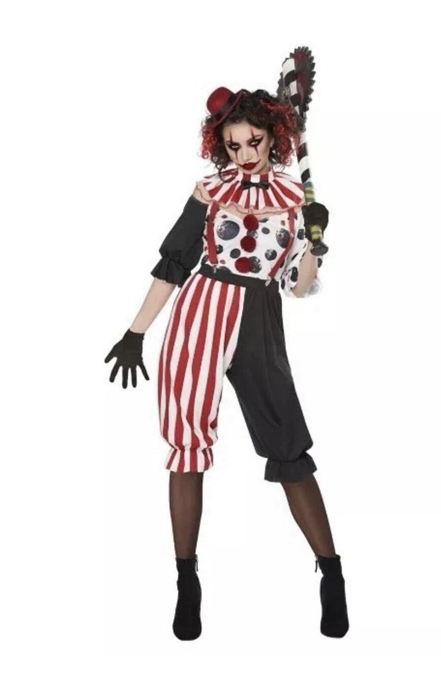 Kreepy Klown (Clown) Halloween Costume Women’s Adult Medium (8-10) Excellent - Picture 1 of 11
